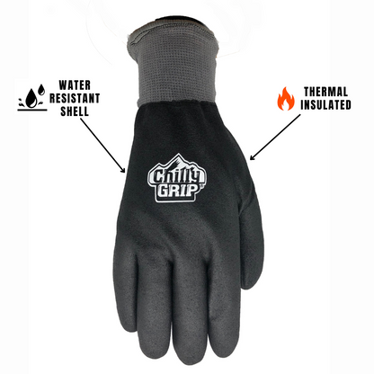 TA321 Chilly Grip H2O Waterproof Fully Dipped Nylon Shell Insulated Gloves, Sizes S-XXL, Sold by Pair