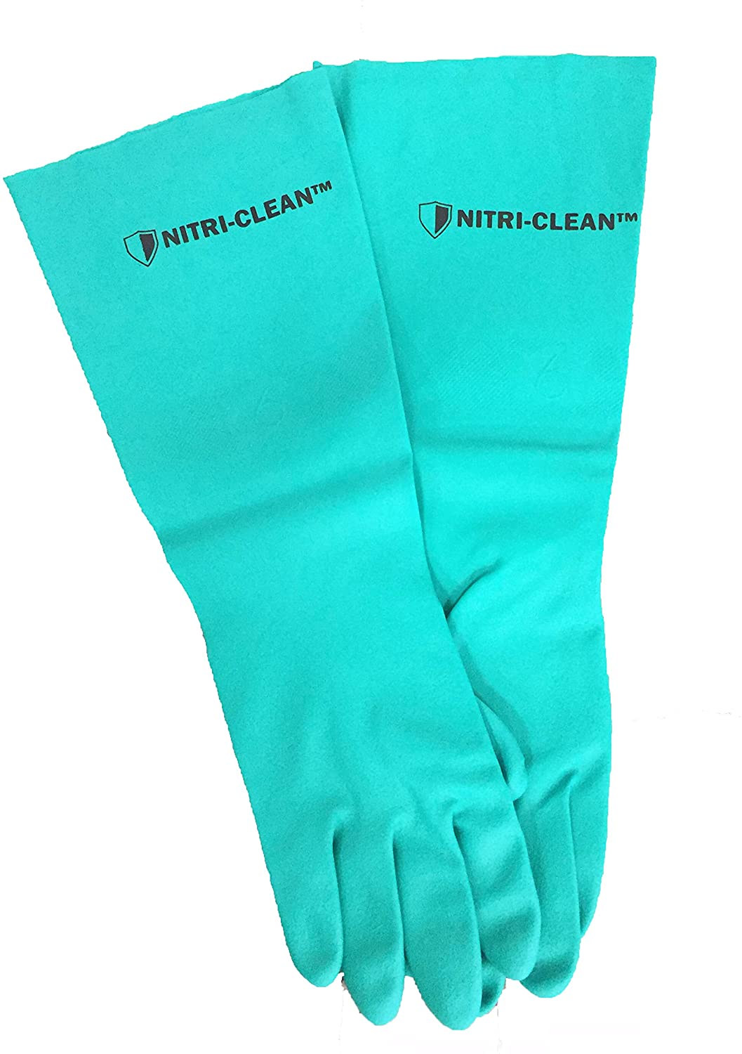 Nitri-Clean Green Nitrile, 22 Mil, 18" Length, Unlined Gloves, Chemical Resistant, Sizes S-XXL