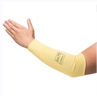 MSKK-14T  14" YELLOW CUT RESISTANT 2 PLY KEVLAR SLEEVE W/OUT THUMB SLOT - EACH